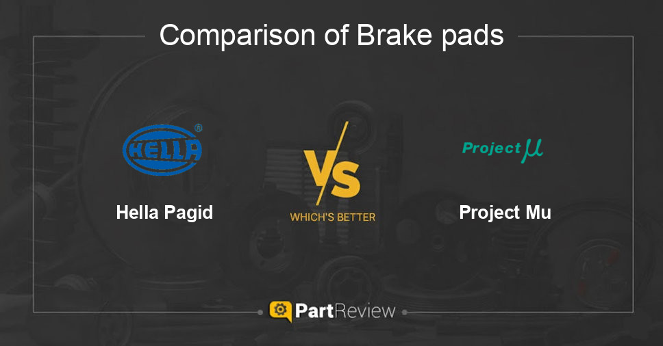 Comparison of brake pads Hella Pagid and Project Mu