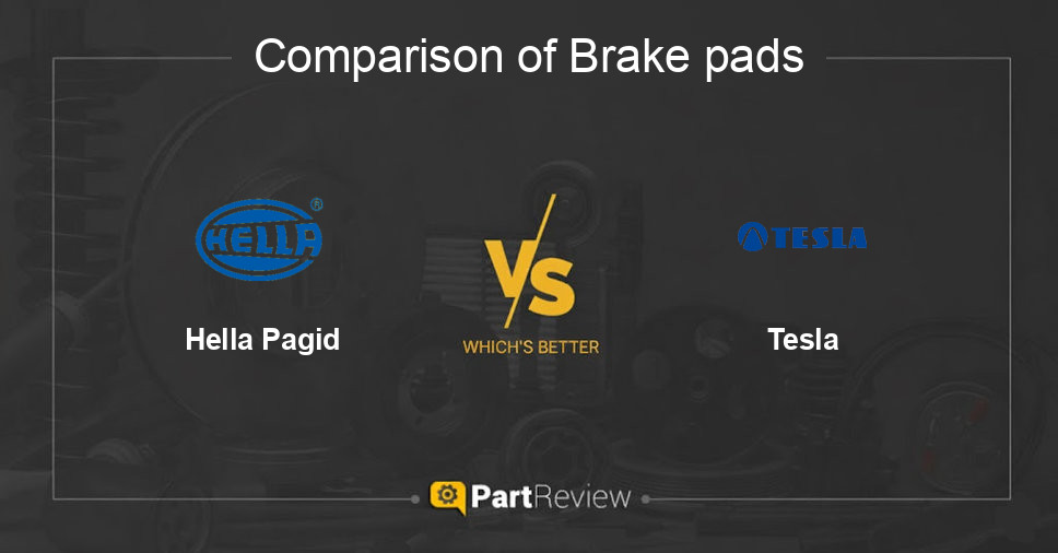 Comparison of brake pads Hella Pagid and Tesla