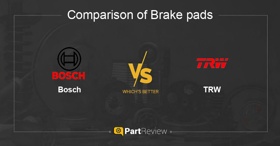Comparison of brake pads Bosch and TRW