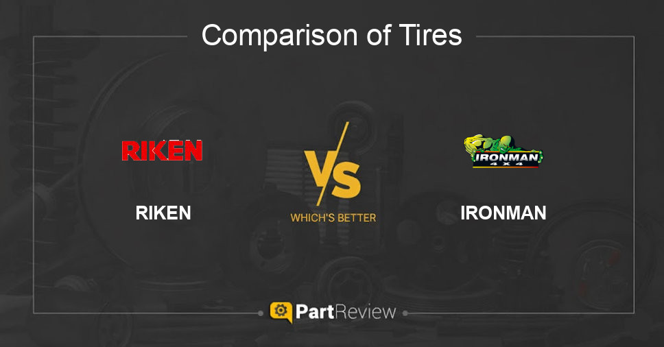 Comparison of tires RIKEN and IRONMAN
