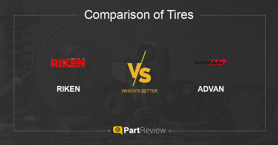 Comparison of tires RIKEN and ADVAN