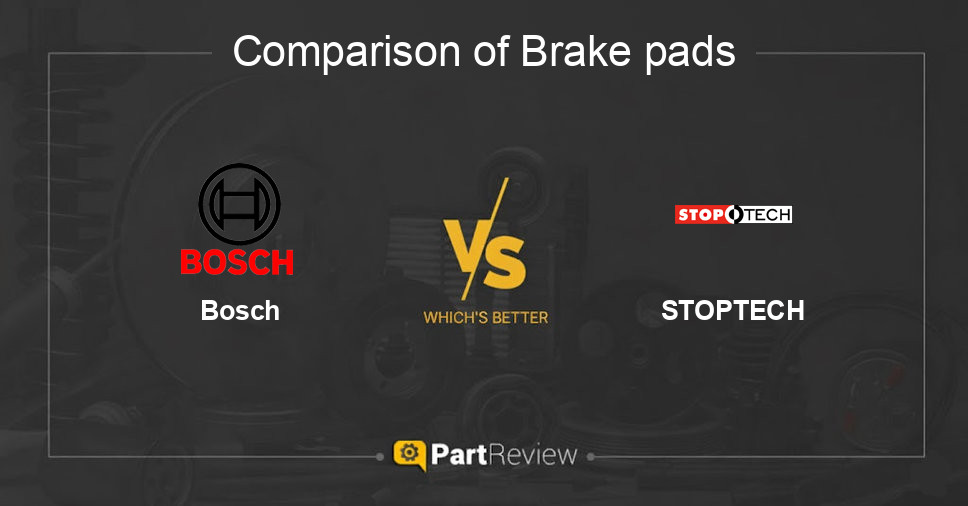 Comparison of brake pads Bosch and STOPTECH