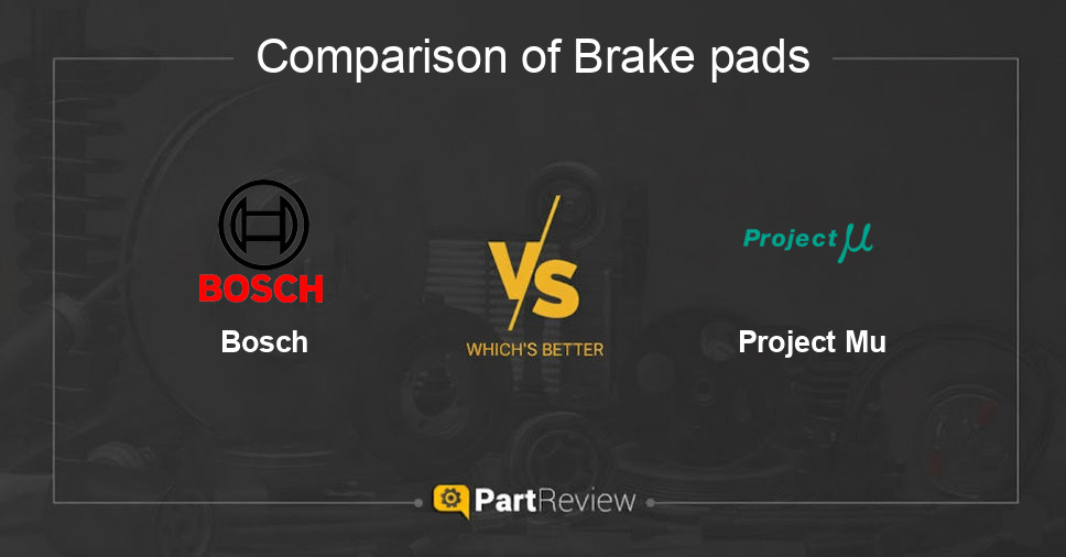Comparison of brake pads Bosch and Project Mu