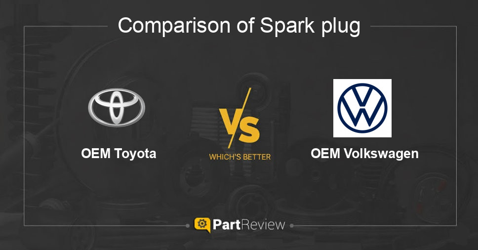 Comparison of spark plug OEM Toyota and OEM Volkswagen