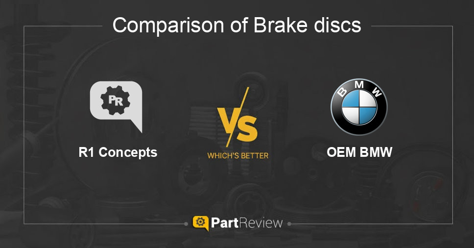 Comparison of brake discs R1 Concepts and OEM BMW