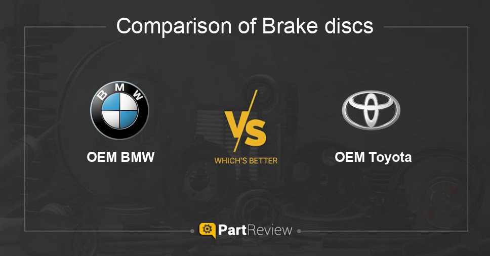 Comparison of brake discs OEM BMW and OEM Toyota