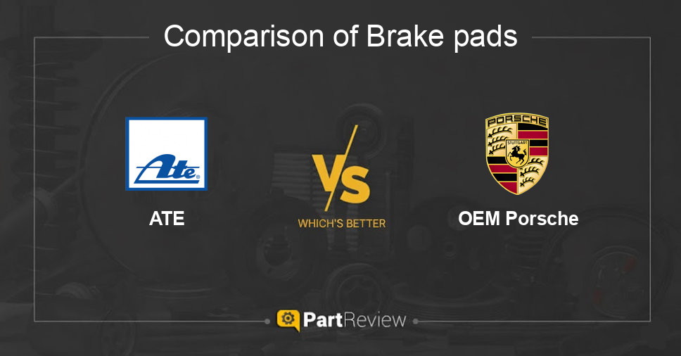 Comparison of brake pads ATE and OEM Porsche