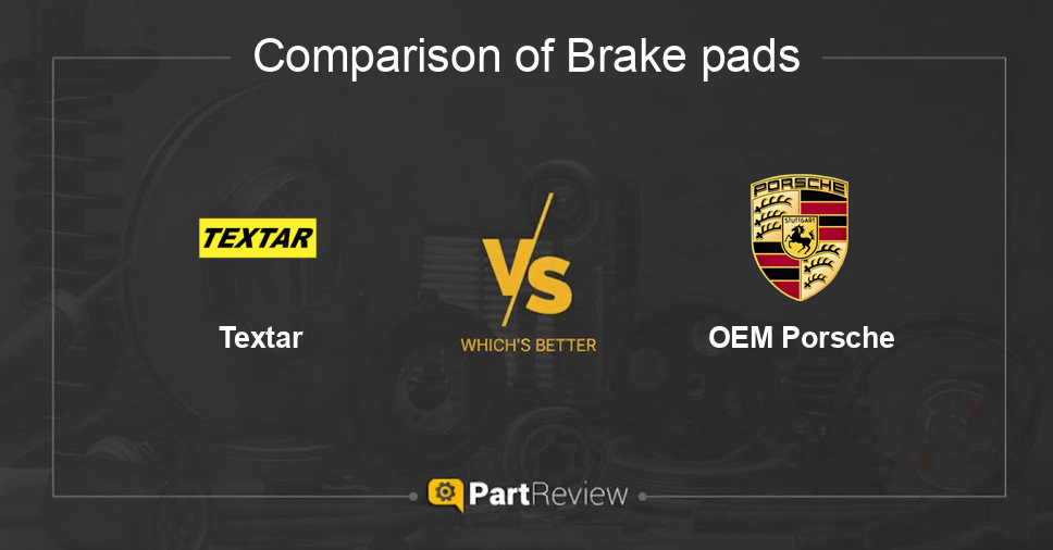 Comparison of brake pads Textar and OEM Porsche