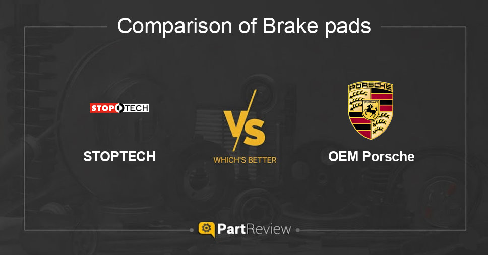 Comparison of brake pads STOPTECH and OEM Porsche