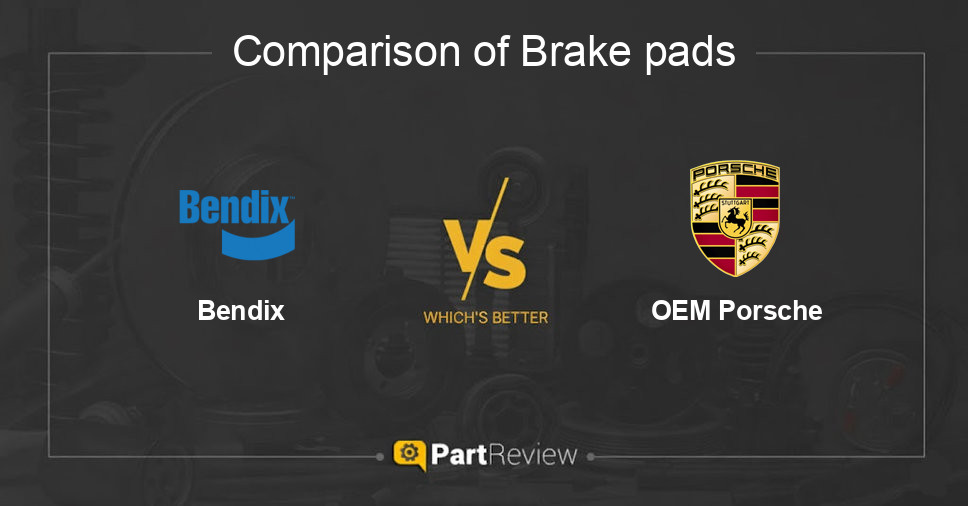 Comparison of brake pads Bendix and OEM Porsche