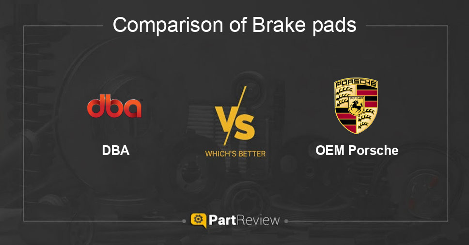 Comparison of brake pads DBA and OEM Porsche