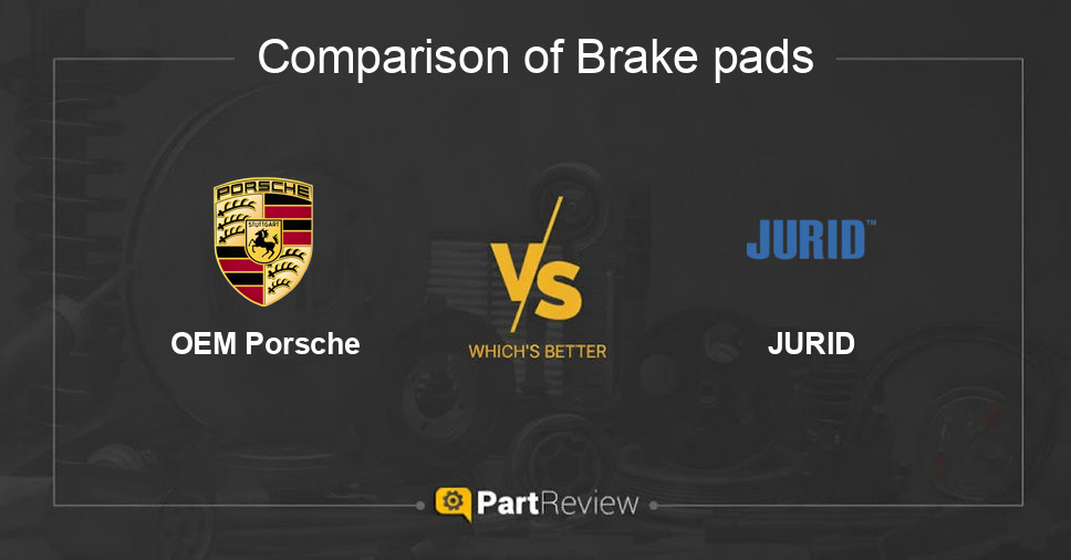 Comparison of brake pads OEM Porsche and JURID