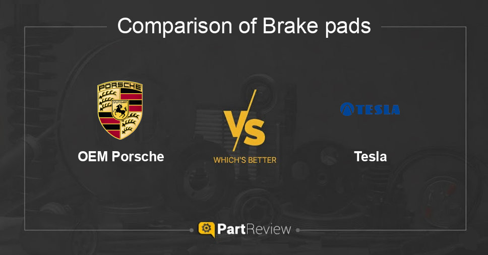 Comparison of brake pads OEM Porsche and Tesla