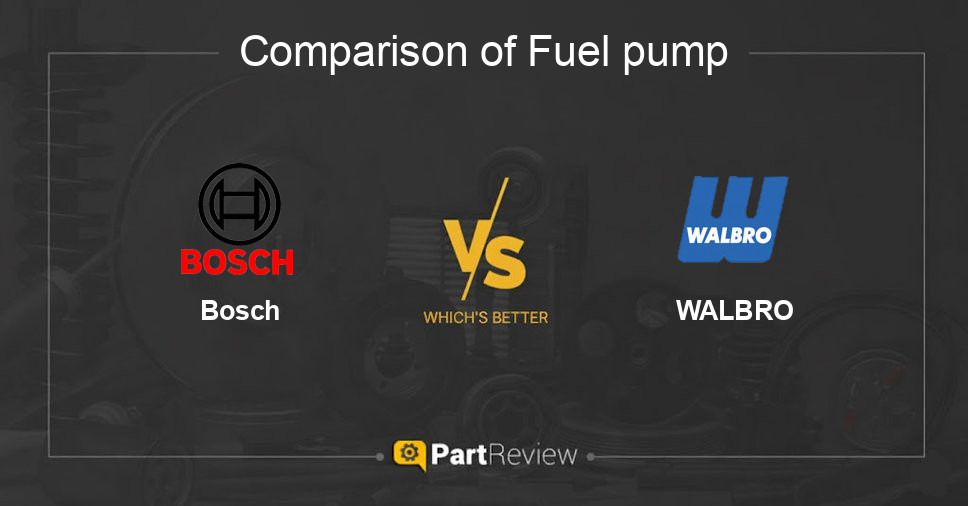 Comparison of fuel pump Bosch and WALBRO