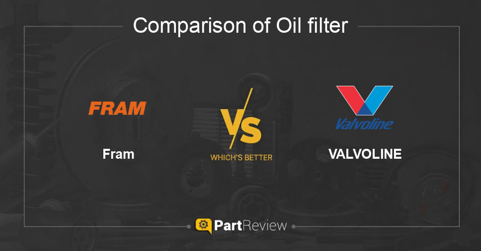 Comparison of oil filter Fram and VALVOLINE
