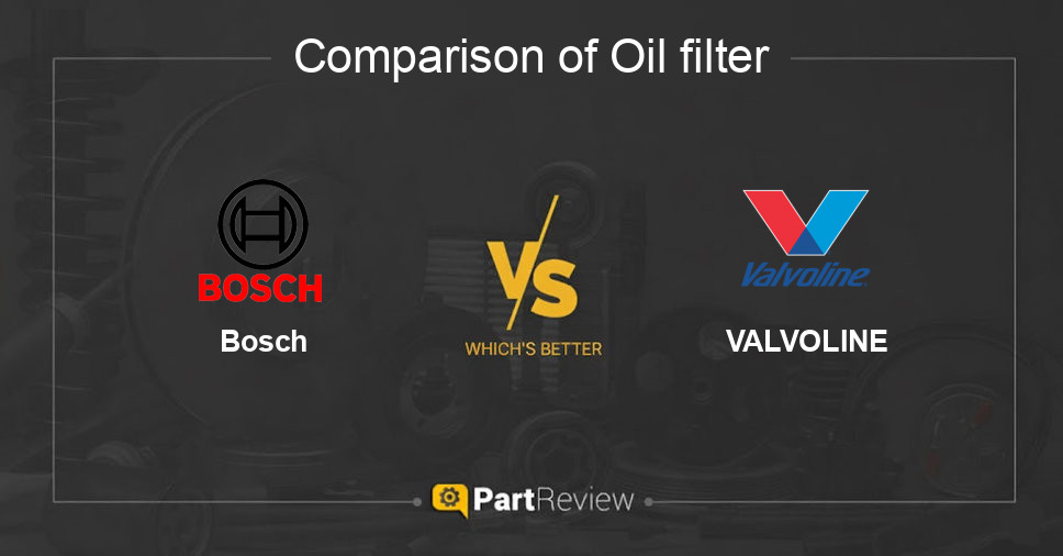 Comparison of oil filter Bosch and VALVOLINE