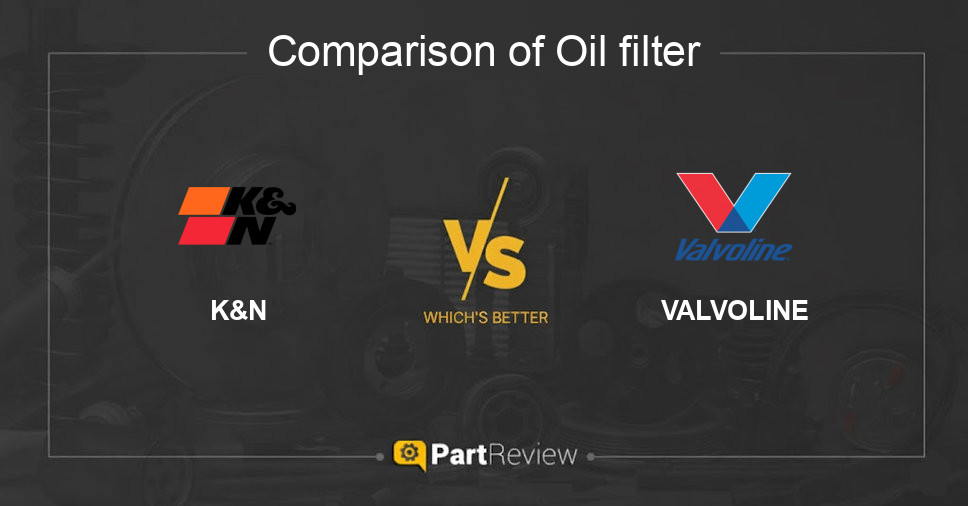 Comparison of oil filter K&N and VALVOLINE