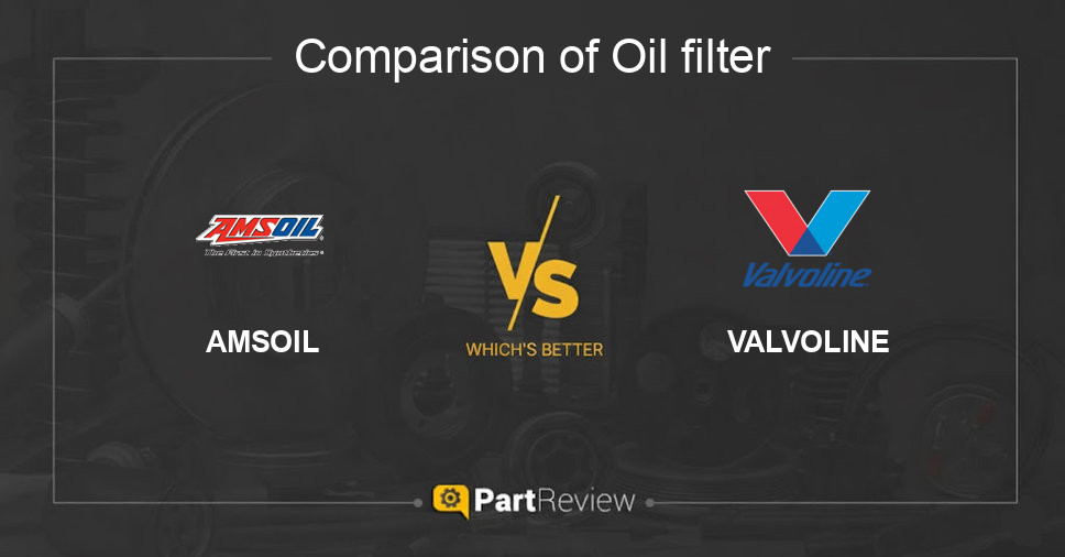 Comparison of oil filter AMSOIL and VALVOLINE