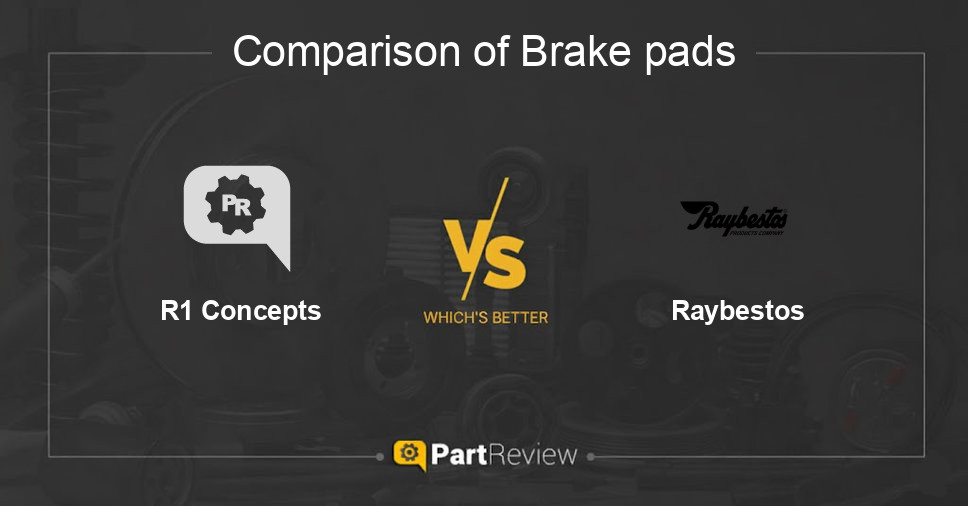 Comparison of brake pads R1 Concepts and Raybestos
