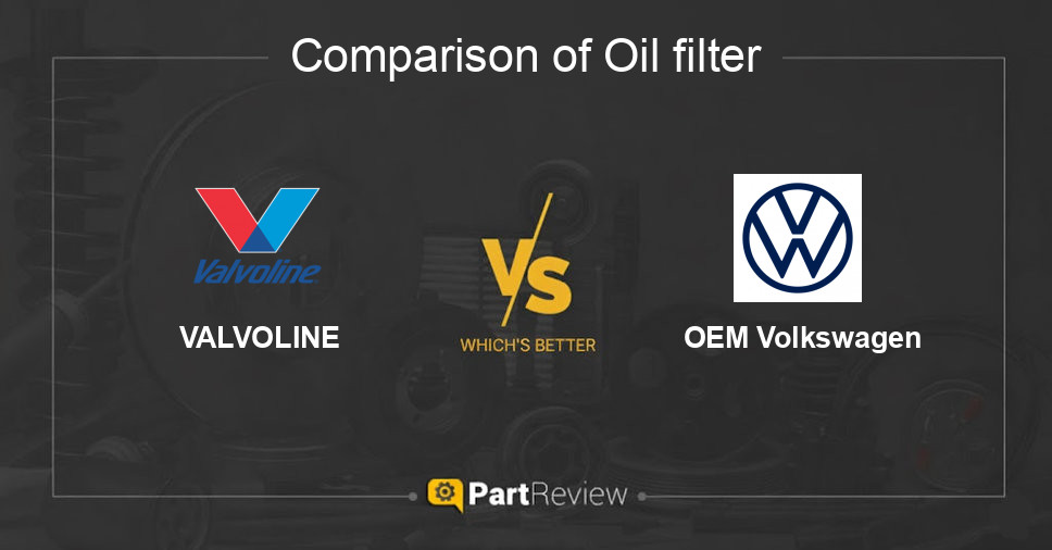 Comparison of oil filter VALVOLINE and OEM Volkswagen
