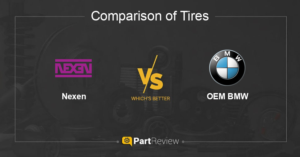Comparison of tires Nexen and OEM BMW