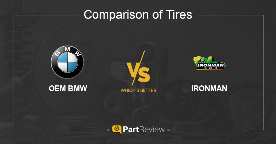 Comparison of tires OEM BMW and IRONMAN