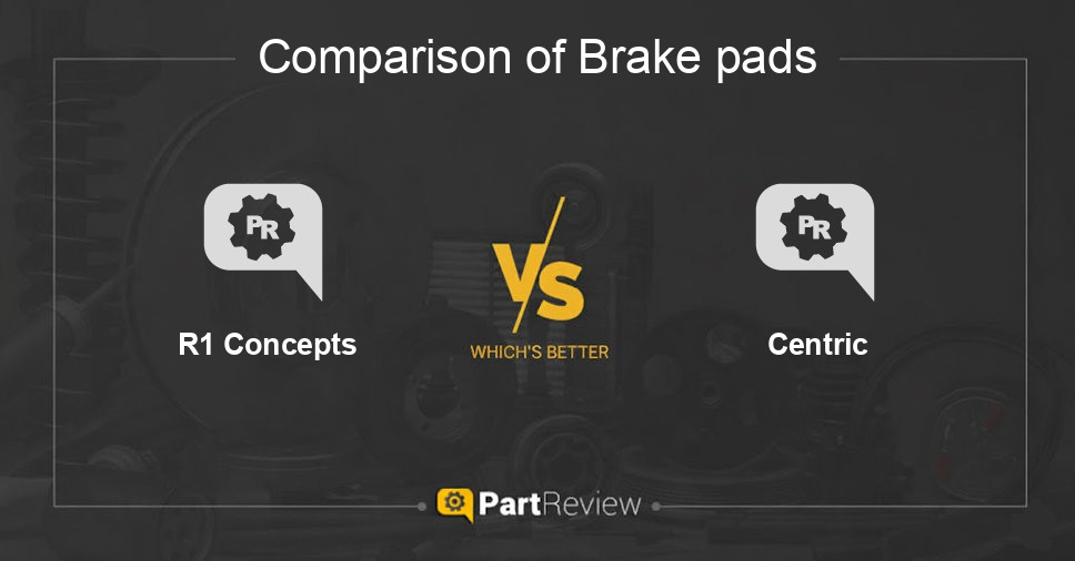 Comparison of brake pads R1 Concepts and Centric