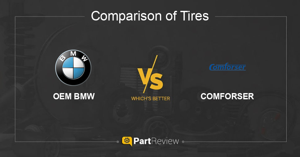 Comparison of tires OEM BMW and COMFORSER
