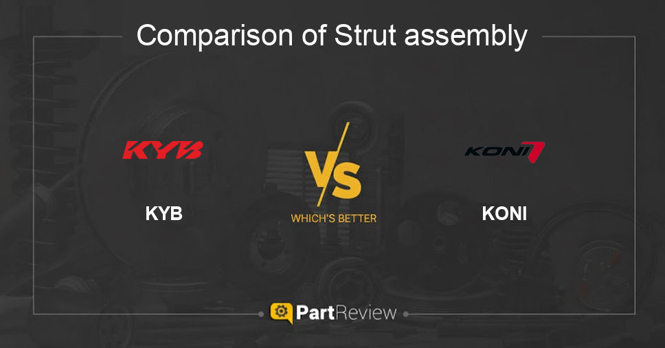 Comparison of strut assembly KYB and KONI