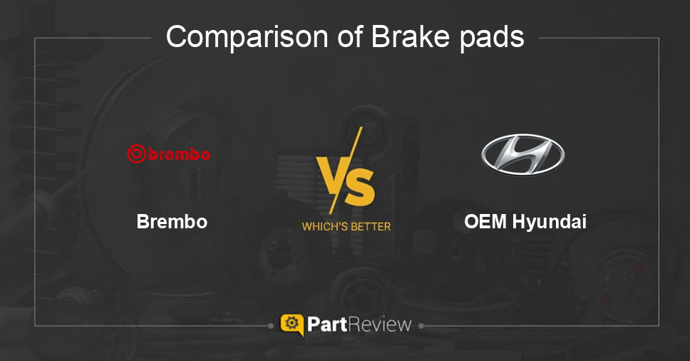 Comparison of brake pads Brembo and OEM Hyundai