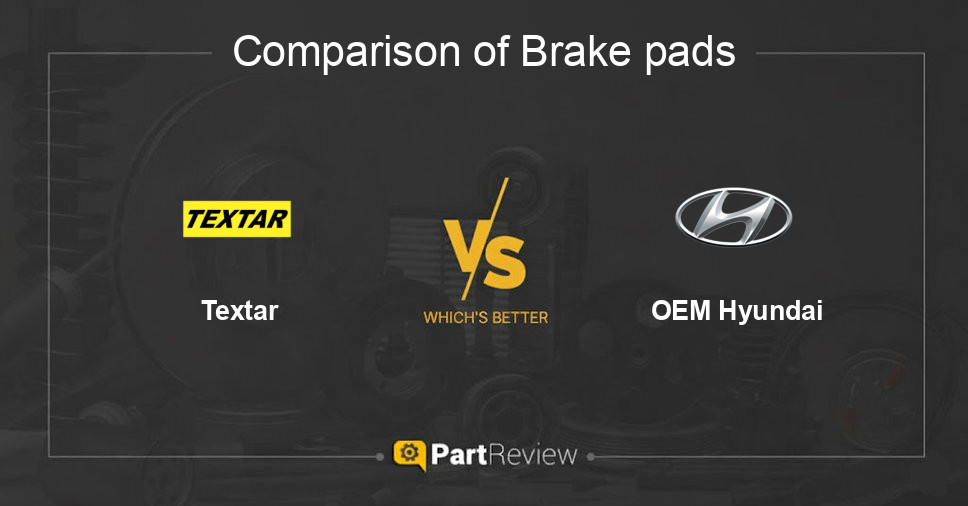 Comparison of brake pads Textar and OEM Hyundai