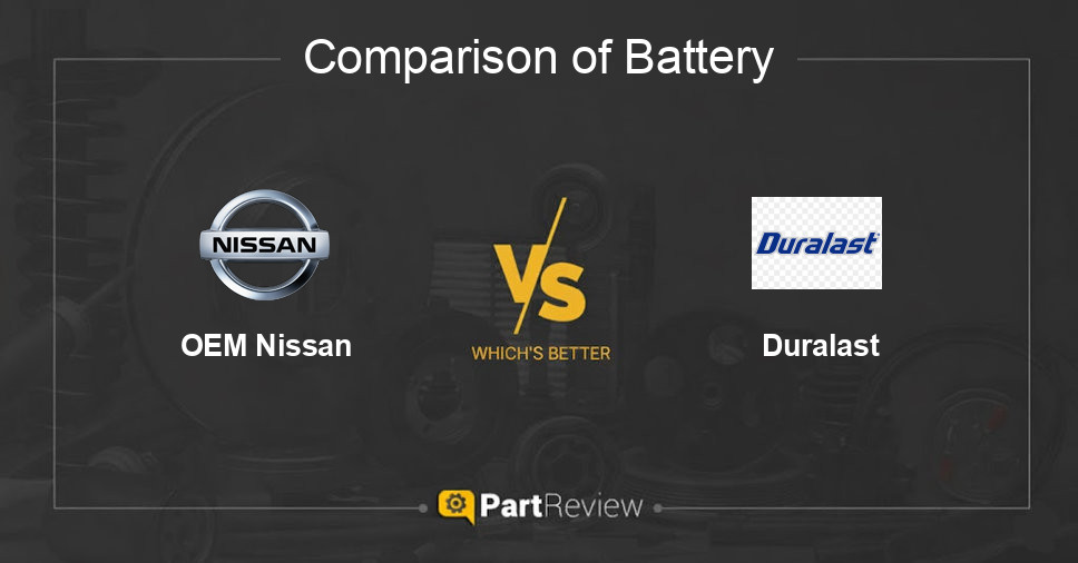 Comparison of battery OEM Nissan and Duralast