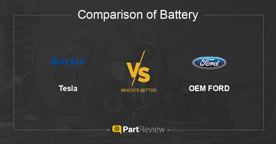 Comparison of battery Tesla and OEM FORD