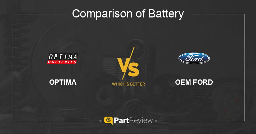 Comparison of battery OPTIMA and OEM FORD