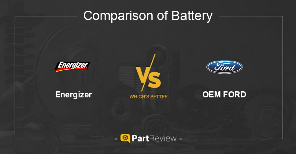 Comparison of battery Energizer and OEM FORD
