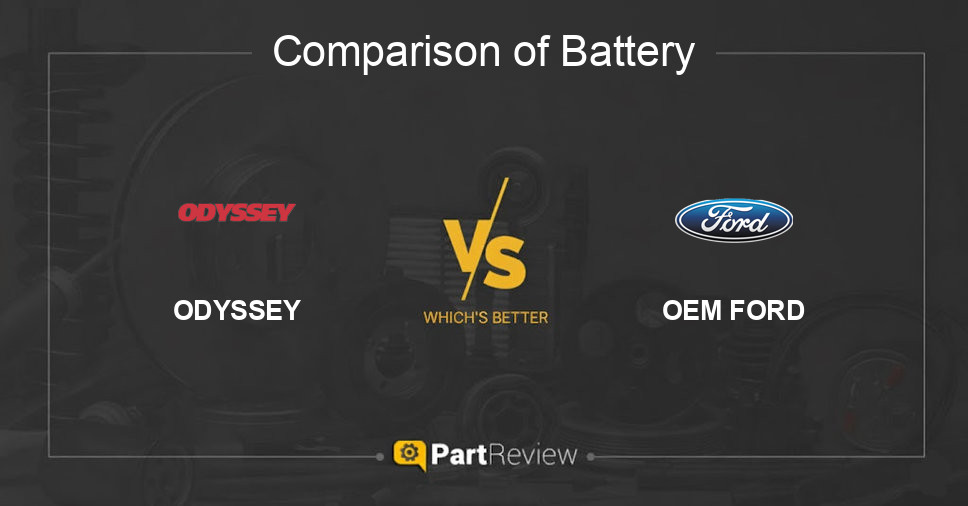 Comparison of battery ODYSSEY and OEM FORD