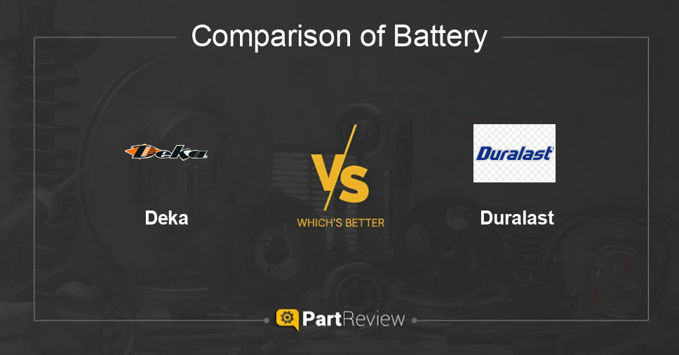 Comparison of battery Deka and Duralast
