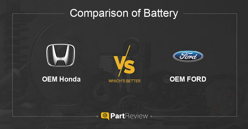 Comparison of battery OEM Honda and OEM FORD