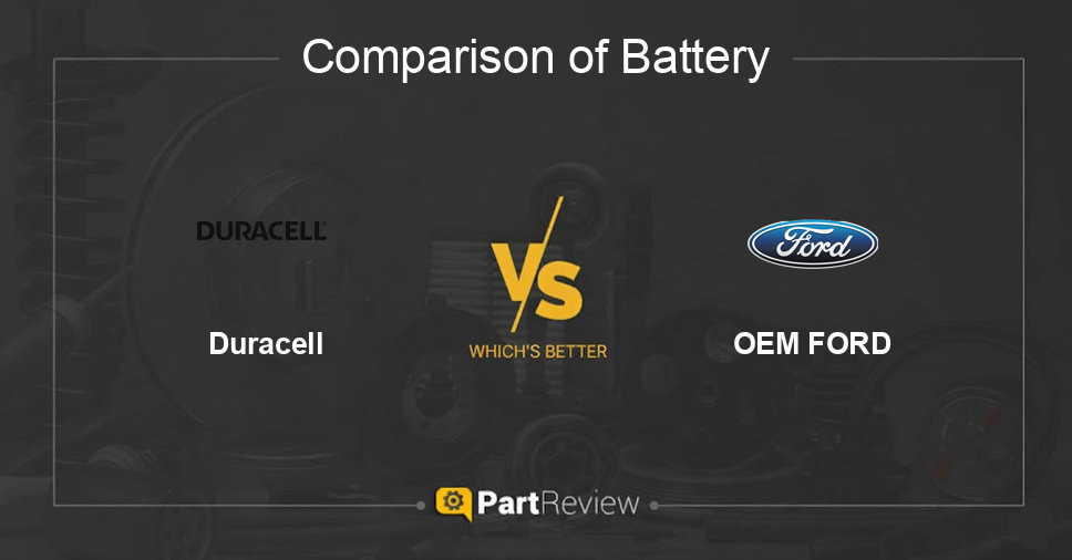 Comparison of battery Duracell and OEM FORD