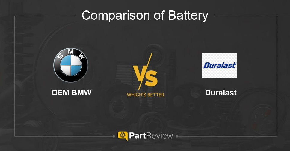 Comparison of battery OEM BMW and Duralast
