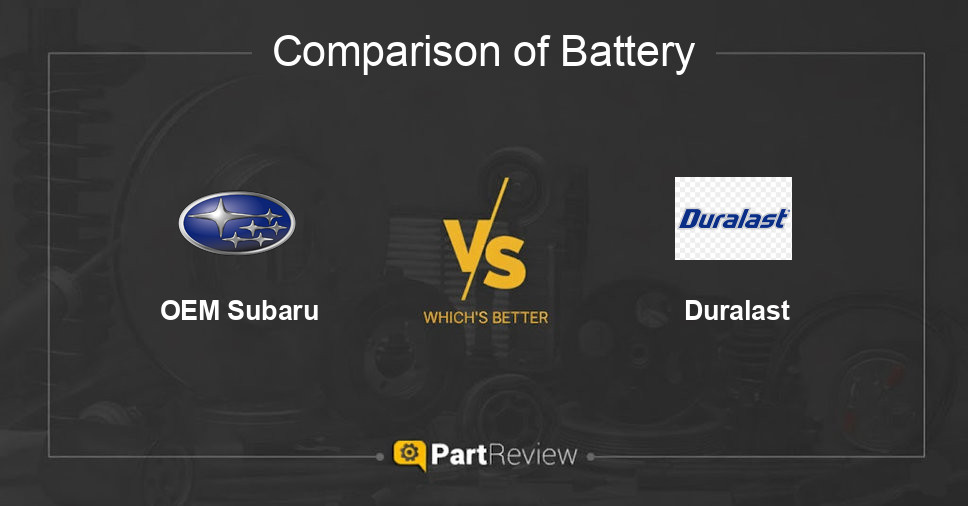 Comparison of battery OEM Subaru and Duralast