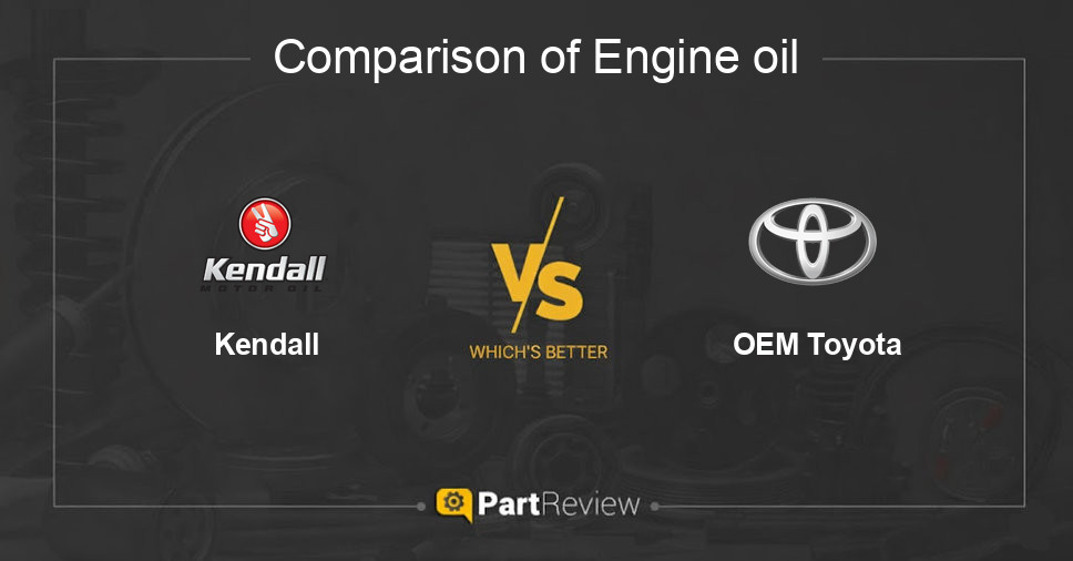 Comparison of engine oil Kendall and OEM Toyota
