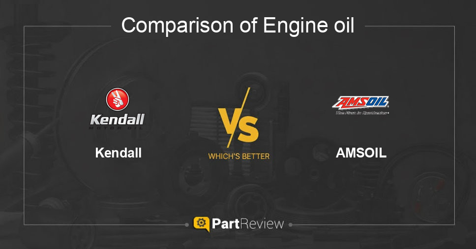 Comparison of engine oil Kendall and AMSOIL