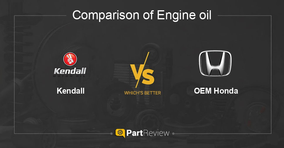 Comparison of engine oil Kendall and OEM Honda
