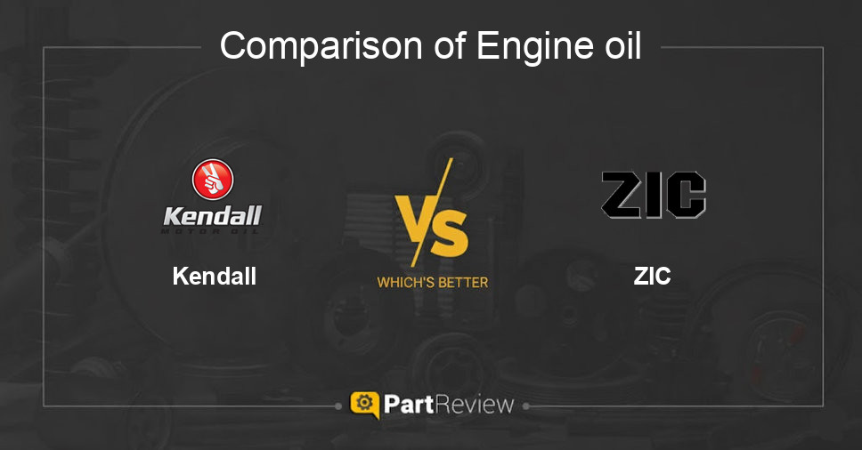 Comparison of engine oil Kendall and ZIC