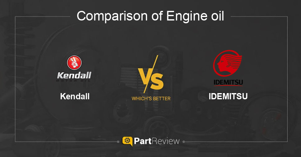 Comparison of engine oil Kendall and IDEMITSU