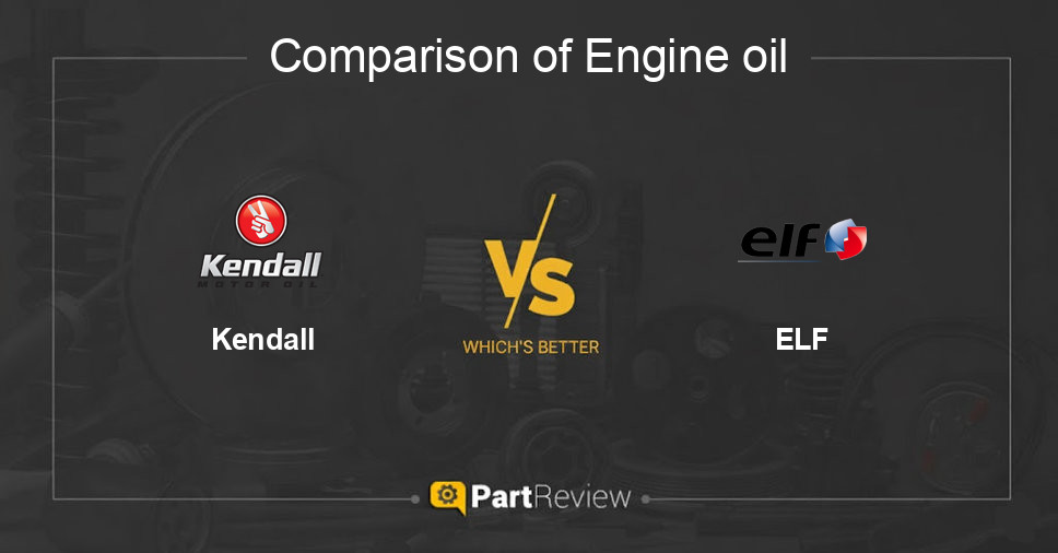 Comparison of engine oil Kendall and ELF