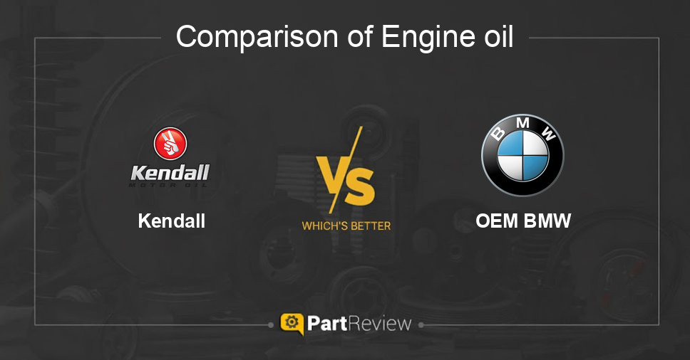 Comparison of engine oil Kendall and OEM BMW
