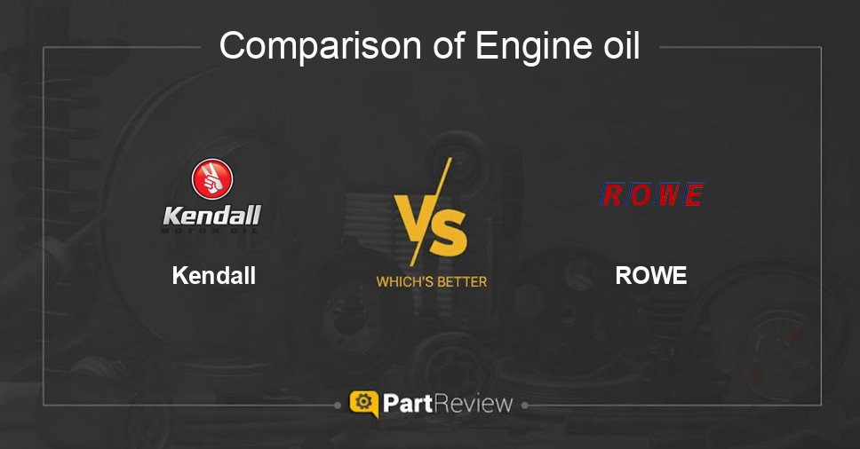 Comparison of engine oil Kendall and ROWE