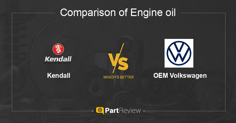 Comparison of engine oil Kendall and OEM Volkswagen